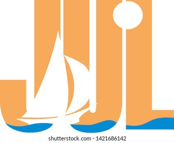 Vector Fourth of July hand lettering inscription for greeting card, Happy Independence Day of United States of America