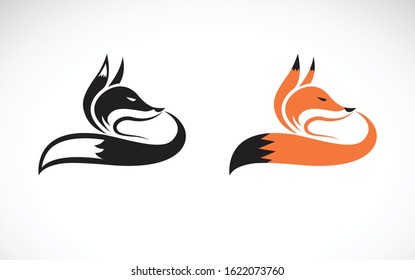 Vector of fox design on white background. Wild Animals. Easy editable layered vector illustration.