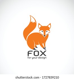 Vector of fox design on white background. Wild Animals. Fox logos or icons. Easy editable layered vector illustration.