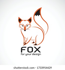 Vector of fox design on white background. Wild Animals. Fox logos or icons. Easy editable layered vector illustration.