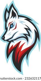 Vector de diseño de zorro sobre fondo blanco. logotipos o iconos blancos de Fox. Ilustración vectorial en capas fácil de editar. Animales salvajes. Logo de Esport