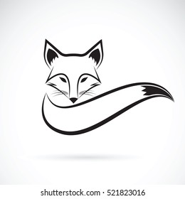 Vector of a fox design on a white background, Wild Animals, Vector illustration.