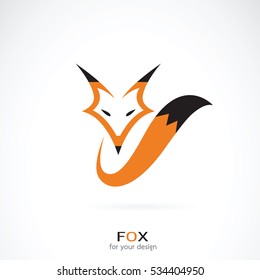 Vector of a fox design on a white background. Wild Animals.