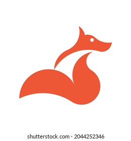 Vector fox in golden ratio style