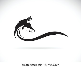 Vector of a fox head design on white background. Easy editable layered vector illustration. Wild animals.