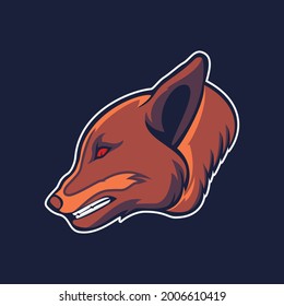 Vector fox head mascot ready to pounce on the enemy