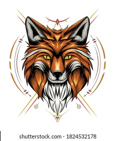 ilustración vectorial de vector fox. diseño de plantillas de animales.