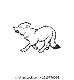 vector fox logo abstract style.