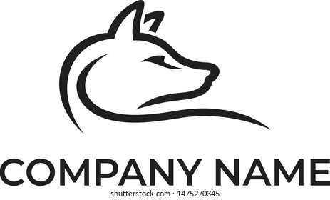 Vector fox logo design and business modern