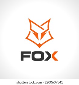 Vector of a fox logo design template	