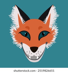 Vector fox mask. Quadrobics fandom subculture. Decoration for carnival or Therianthropy, disguise.