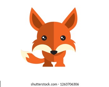 Vector fox on a white background