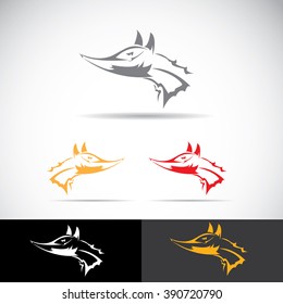 vector fox sign label or tattoo design. simple fox icon