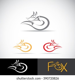 vector fox sign label or tattoo design. simple fox icon
