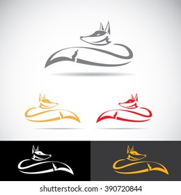 vector fox sign label or tattoo design. simple fox icon