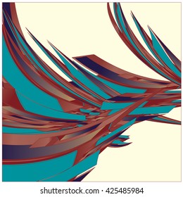 Vector fractal colorful random shape background pattern