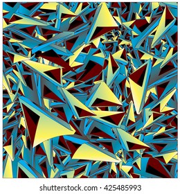 Vector fractal colorful random shape background pattern