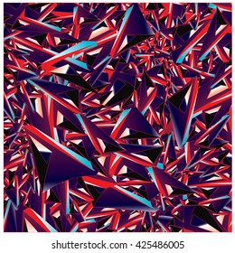 Vector fractal colorful random shape background pattern