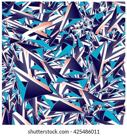 Vector fractal colorful random shape background pattern