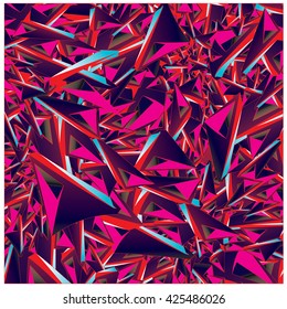 Vector fractal colorful random shape background pattern