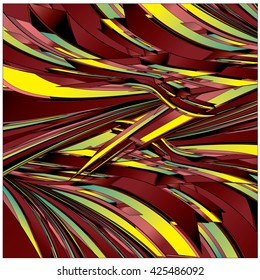 Vector fractal colorful random shape background pattern
