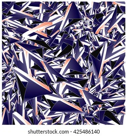 Vector fractal colorful random shape background pattern