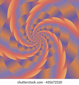 Vector Fractal Design. Abstract Colorful Sphere. Colored Spiral Background. Fractal Pattern