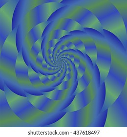 Vector Fractal Design. Abstract Colorful Sphere. Colored Spiral Background. Fractal Pattern