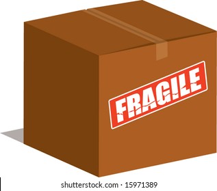 vector fragile moving box