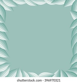Vector frame with abstract leaves