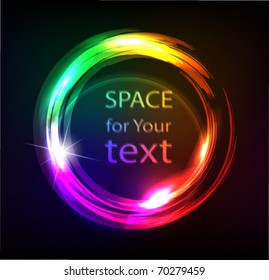 Vector frame against dark background