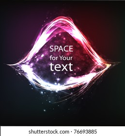 Vector frame against dark background