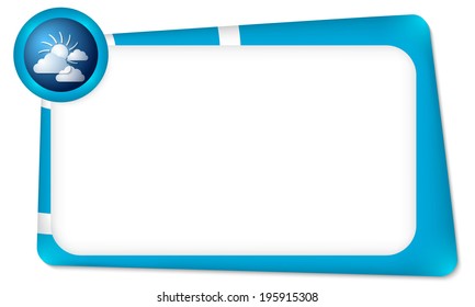 vector frame for any text with clouds and sun