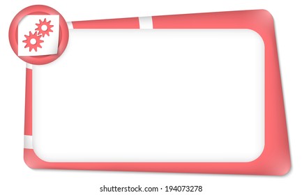 vector frame for any text with cogwheels