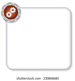 vector frame for any text with cogwheels