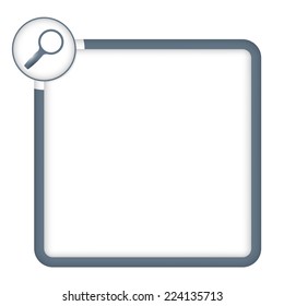 vector frame for any text with magnifier