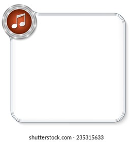 vector frame for any text and music icon