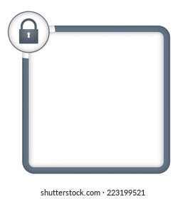 vector frame for any text with padlock