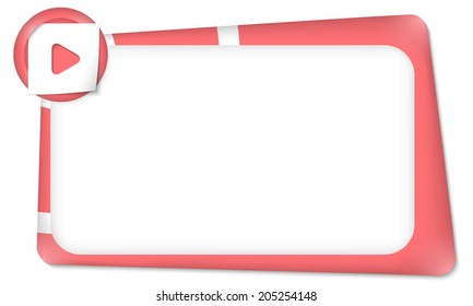 vector frame for any text with play symbol