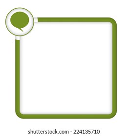 vector frame for any text with speech bubble