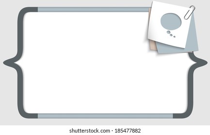 vector frame for any text with square brackets and speech bubble