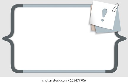 vector frame for any text with square brackets and exclamation mark