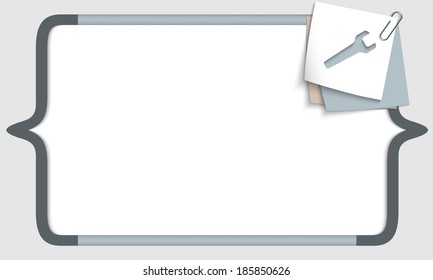 vector frame for any text with square brackets and spanner