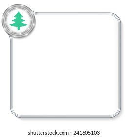 vector frame for any text and tree symbol