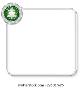 vector frame for any text with xmas tree