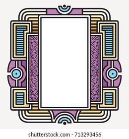 Vector frame Art graphics. dynamic frames stylish geometric white background. element for design invitations, gift cards, flyers brochures.