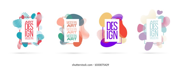 Vector frame Art graphics for hipsters . dynamic frame stylish plastic liquid geometric shapes black background . element for design business cards, invitations, gift cards, flyers brochures.