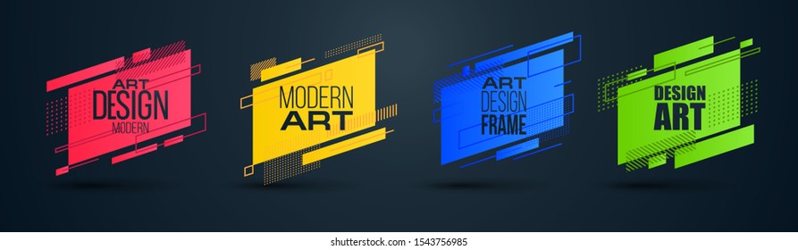 Vector frame Art graphics for hipsters . dynamic frame stylish geometric background . element for design business cards, invitations, gift cards, flyers brochures. 