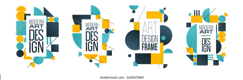 Vector frame Art graphics for hipsters . dynamic frame stylish geometric black background 