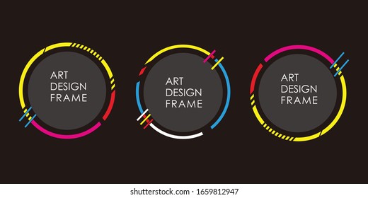 Gráficos de arte de marco vectorial para hipsters . fondo negro geométrico con diseño de marco dinámico. para diseñar tarjetas de visita, invitaciones, tarjetas de regalo, folletos de volantes.